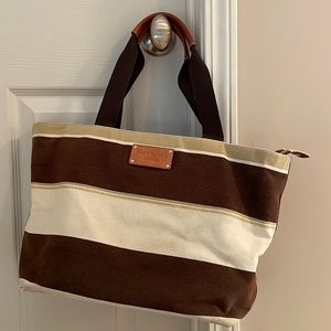 Kate Spade canvas striped tote